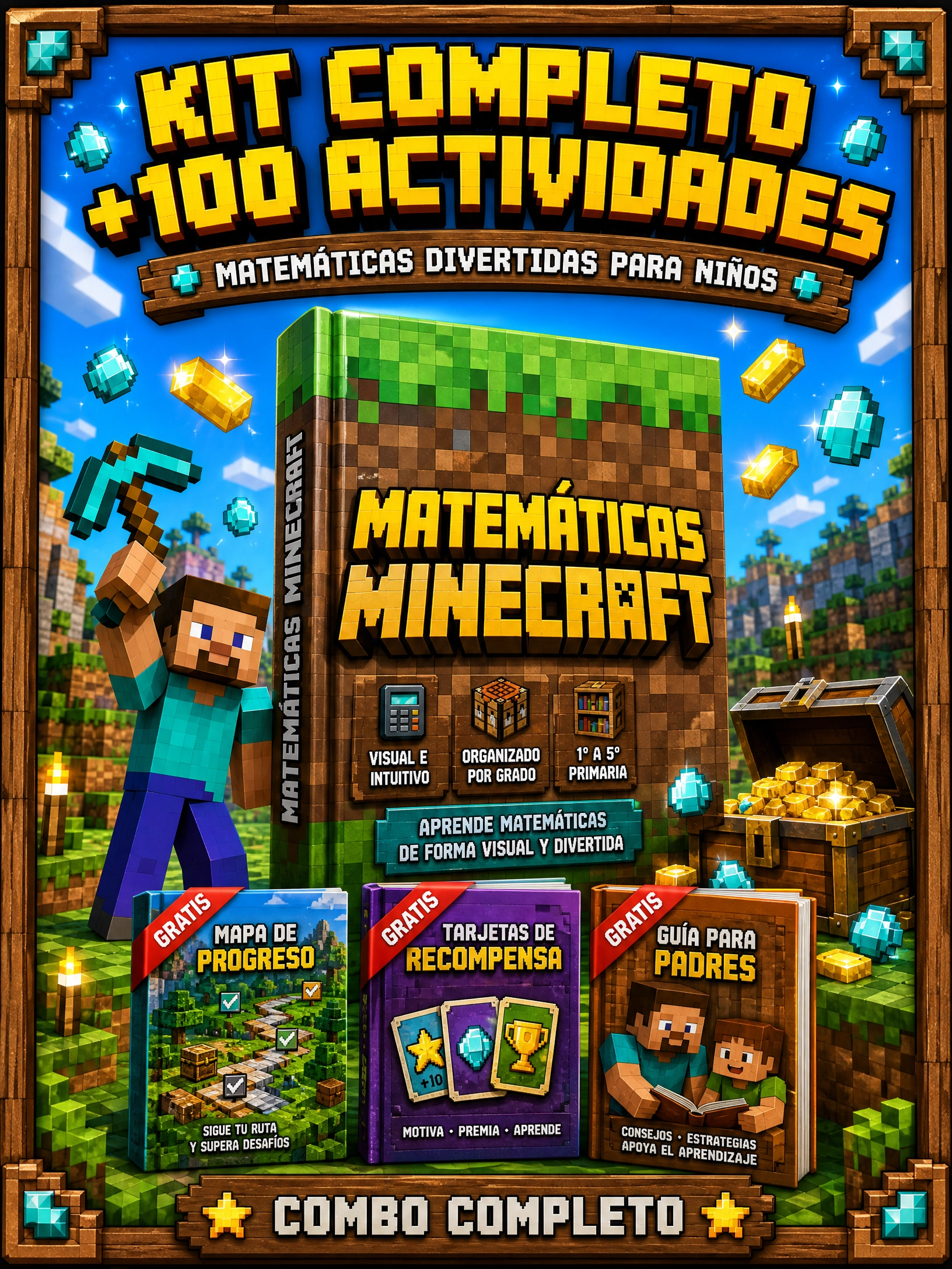 Combo Completo Matemáticas Minecraft